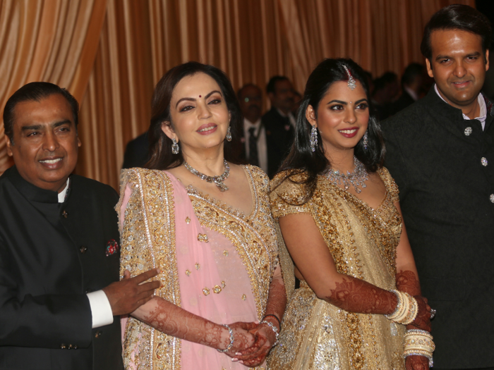 The wedding ceremony itself was held at the Ambani family home in Mumbai.