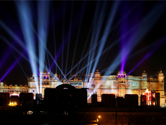 Other pre-wedding festivities were held in the western Indian city of Udaipur.