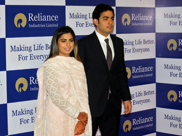 Then there are 27-year-old twins Isha and Akash Ambani.