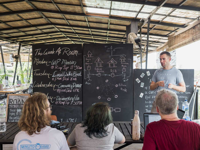 Later that day, Tankred Hase, a lead engineer for Bay Area crypto startup Lightning Labs, did a workshop on cryptocurrencies.