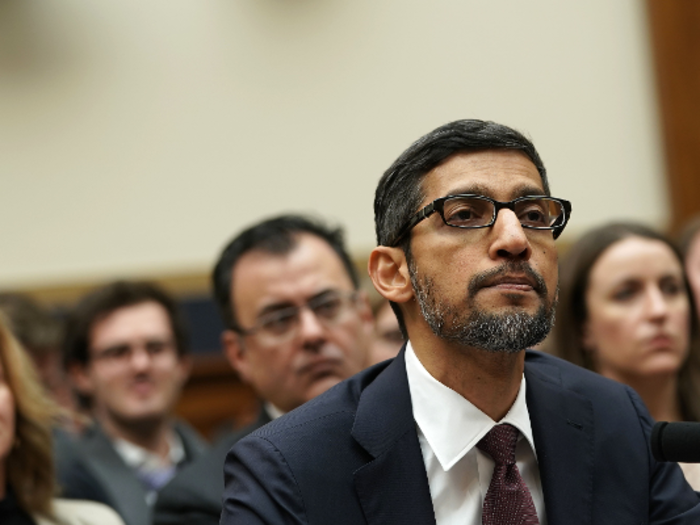 <a href="https://www.businessinsider.com/google-ceo-sundar-pichai-testifies-before-congress-2018-12" target="_blank">Lawmakers grilled Google CEO Sundar Pichai</a> in December after the company was accused of suppressing conservative voices in its search results.