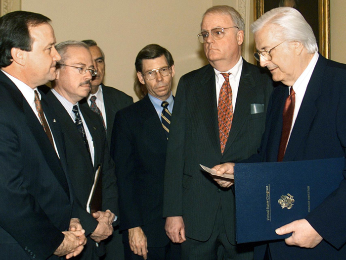 The House of Representatives voted on President Clinton