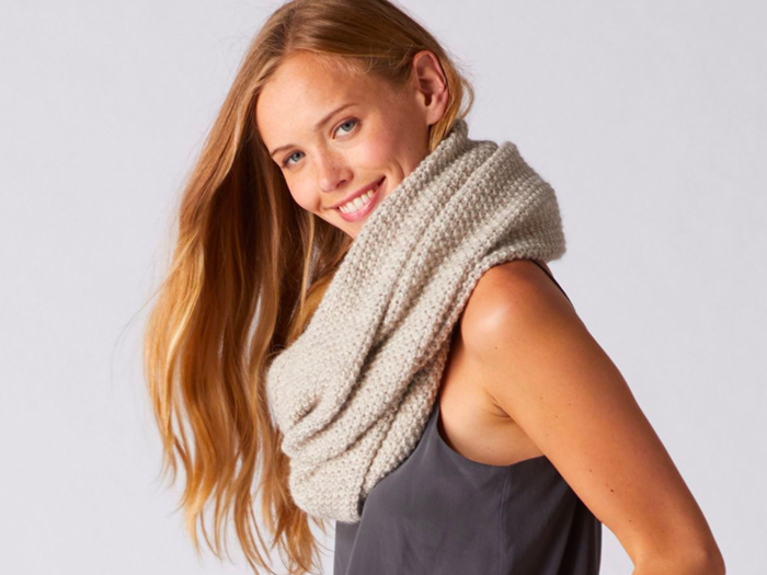 An alpaca infinity scarf