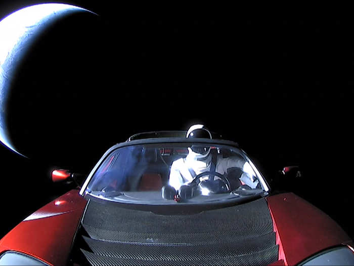 SpaceX launched a car to Mars with a Falcon Heavy rocket on February 6, 2018.