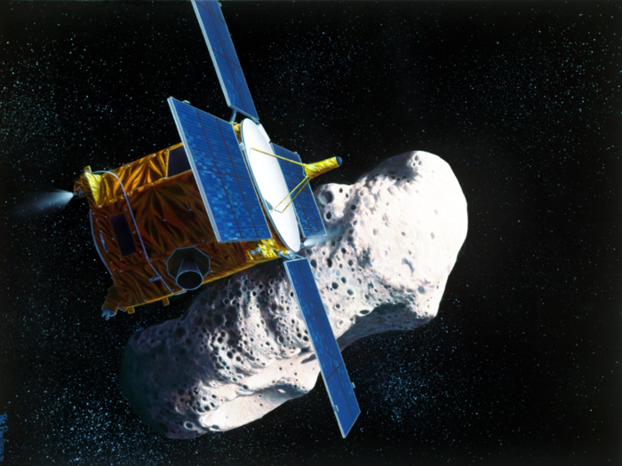 A spacecraft landed on an asteroid for the first time on February 12, 2001.