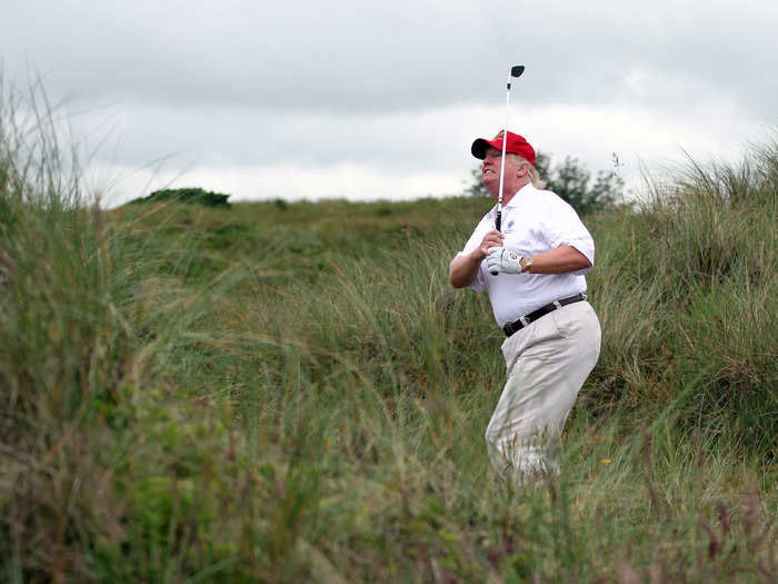 On the weekends, Trump often makes a 25-mile trip to play golf at his club in Sterling, Virginia.