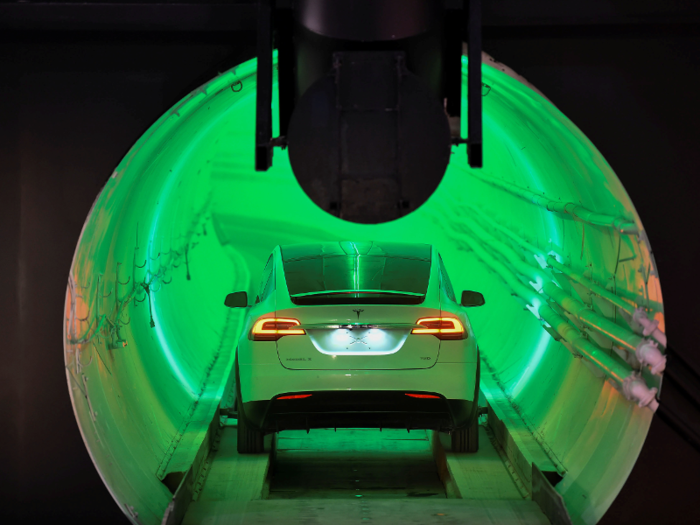 Musk said that while the tunnel is capable of whisking cars along at 110 mph, people will be going through at a more comfortable 40 to 50 mph.