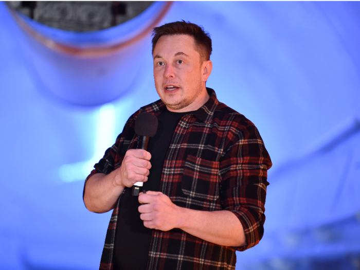 Musk gave a 30-minute presentation.