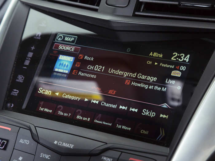 Our tester featured a SiriusXM satellite-radio subscription to go along with USB/AUX device inputs and Bluetooth device pairing.