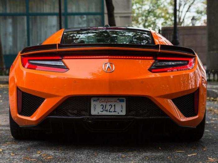 The rear decklid spoiler is $3,000 worth of carbon-fiber.