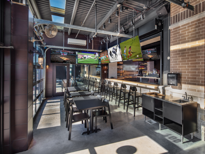 Buffalo Wild Wings is also upgrading its patio, with rollup garage doors and a double-sided bar.