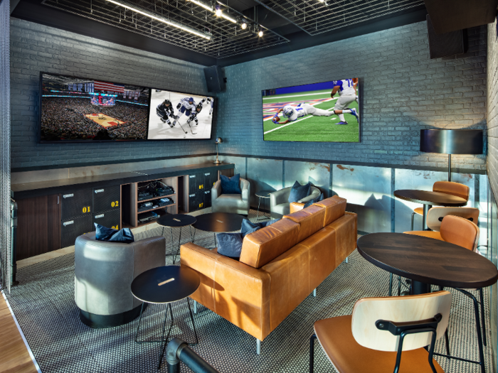 The "MVP Room" is a new element that is reminiscent of a rec room attached to a bar. The area has three TVs, Xbox, PlayStation, and Nintendo gaming consoles, and six self-pour beer taps.