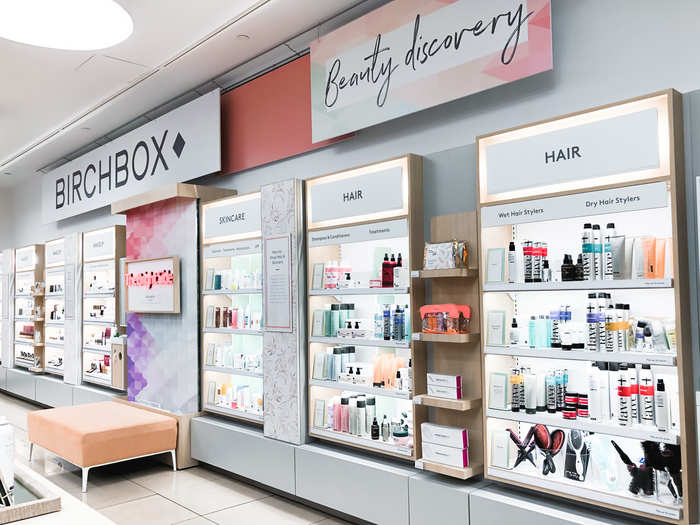 The back wall of the store carried more full-size products, from makeup to hair-styling tools. Everything was very clearly labeled and easy to shop.