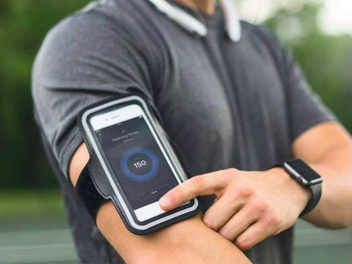 A running armband to hold your phone