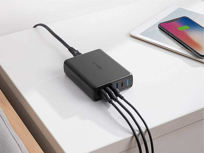 A multi-port USB hub that charges multiple devices at once