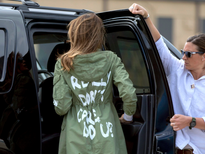 June 21, 2018: First lady Melania Trump sparks controversy after wearing a jacket with the phrase, "I really don