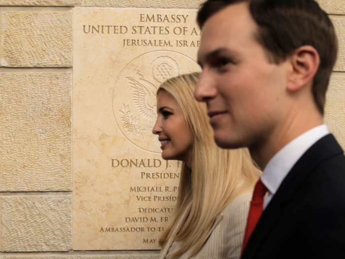 May 14, 2018: First daughter and White House adviser Ivanka Trump and her husband Jared Kushner, another top Trump adviser, attend the opening ceremony of the new US Embassy in Jerusalem.