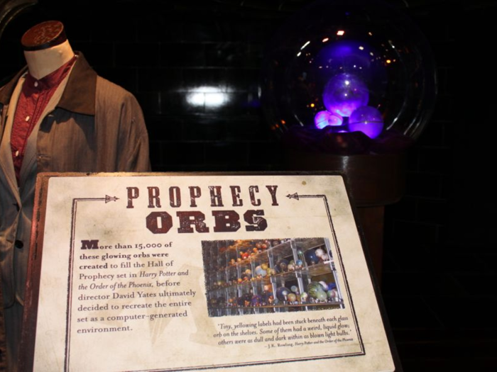15,000 glass orbs were made for the Room of Prophecy scene in "Order of the Phoenix." None of them were used.