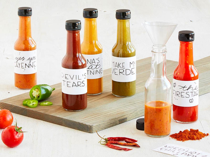 A hot sauce making kit