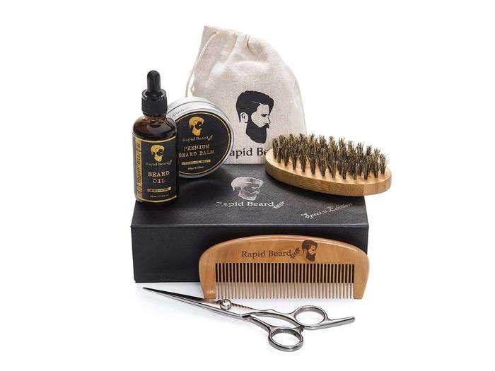 A beard grooming kit