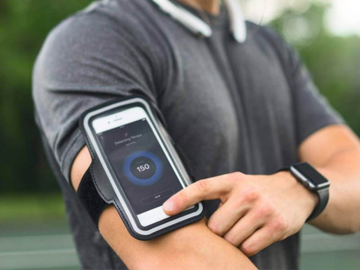 An armband for convenient running with a phone