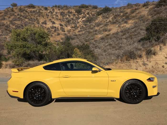 ... In the Ford Mustang GT. The car is a monster, but you