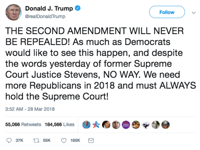 The Second Amendment will never be repealed.