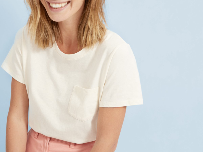 The Cotton Box-Cut Pocket Tee (women