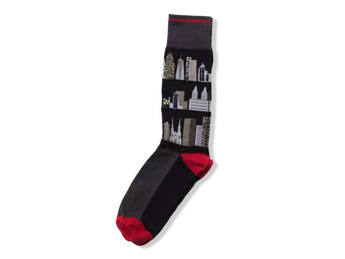 Socks emblazoned with the iconic city skyline