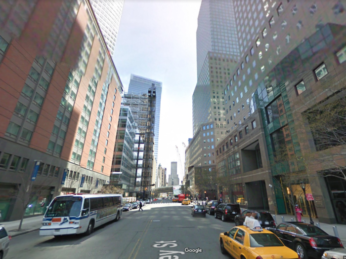 This is a street in FiDi back in 2009.