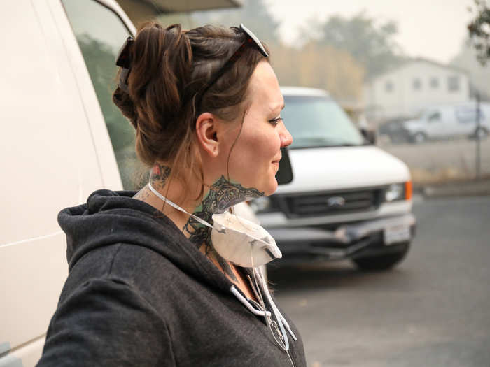 A day in Chico, California: Photos show how survivors are helping each other cope and keep warm after their harrowing escapes from the Camp Fire.