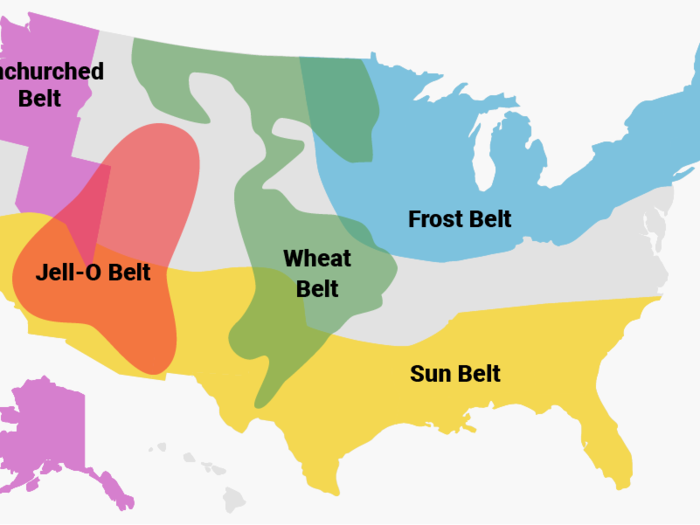 The US is split into more than a dozen 