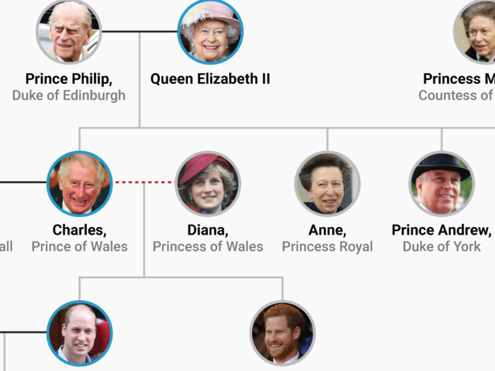 Prince William and Prince Harry are the most famous members of a family that goes back 100 years — see the British monarchy