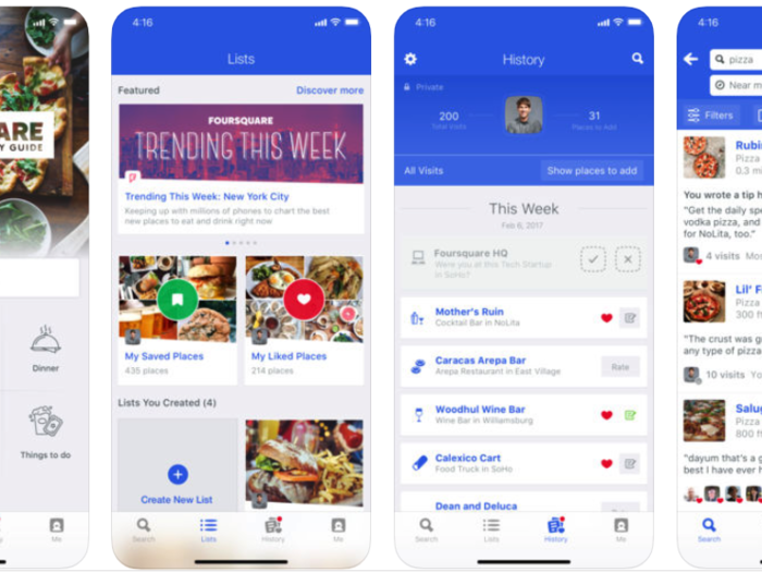 Foursquare is great for finding restaurants.