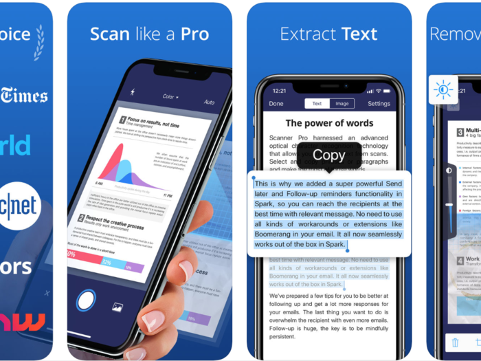 Scanner Pro is a great scanner app for iPhones.