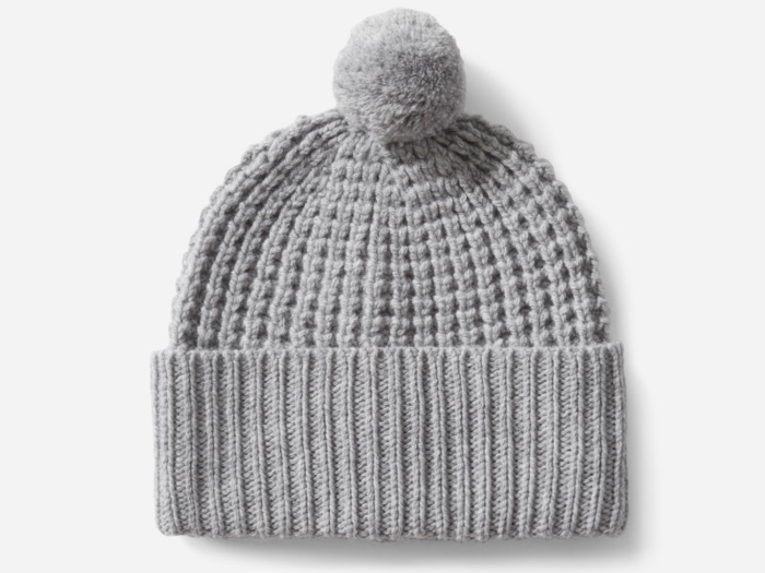 A cozy waffle-knit beanie