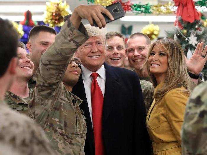 Trump will make two stops, delivering a message to over 5,000 troops.