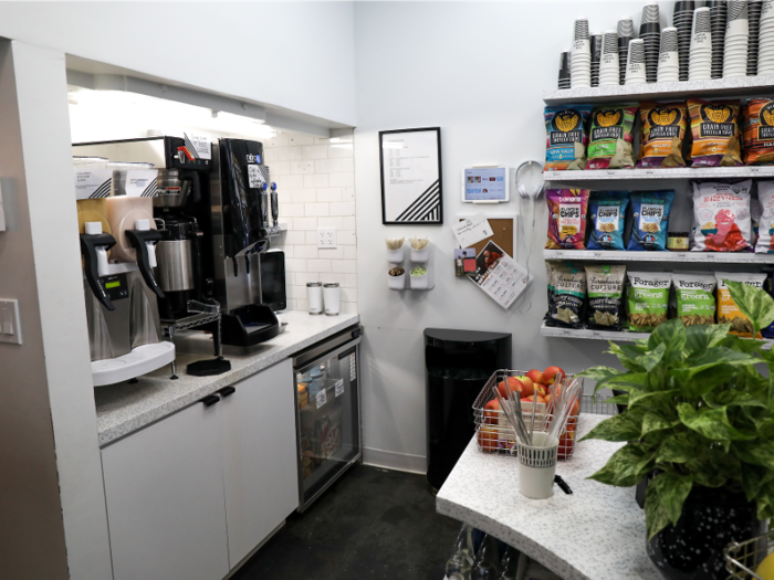 Next to the coffee machines is the buzzed-about slushy machines.