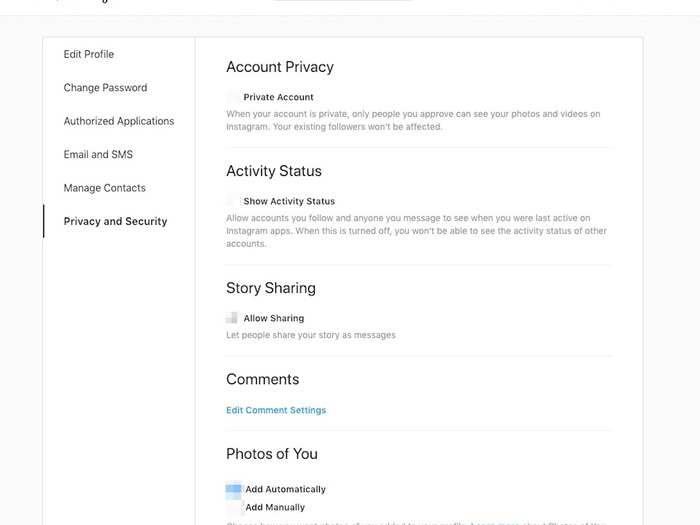 Instagram gives you much less control — but you can still lock it down.
