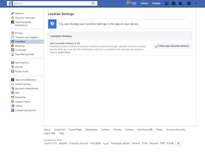 Disable location tracking in Facebook.