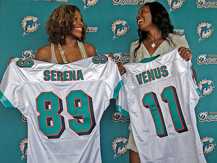 Williams and her sister, Venus, became partial owners of the Miami Dolphins in 2009.