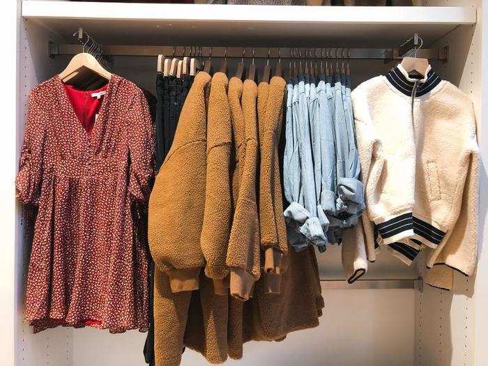 The colors and patterns were much quieter at Madewell.