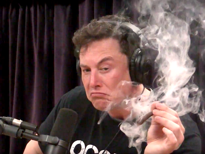 SEPTEMBER: In a truly wild year for Elon Musk, he smoked weed live on the internet.