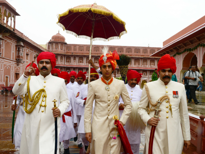 The young royal spent the day visiting several temples and carrying out traditional rituals and ceremonies.