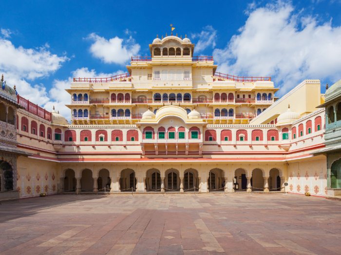 The royal family lives in the City Palace, which was founded in 1727 and spans a series of courtyards.