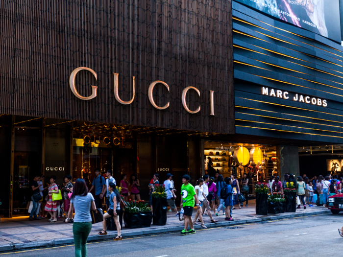 The street is lined with upscale boutiques, from Gucci and Marc Jacobs to Chanel and Dior.