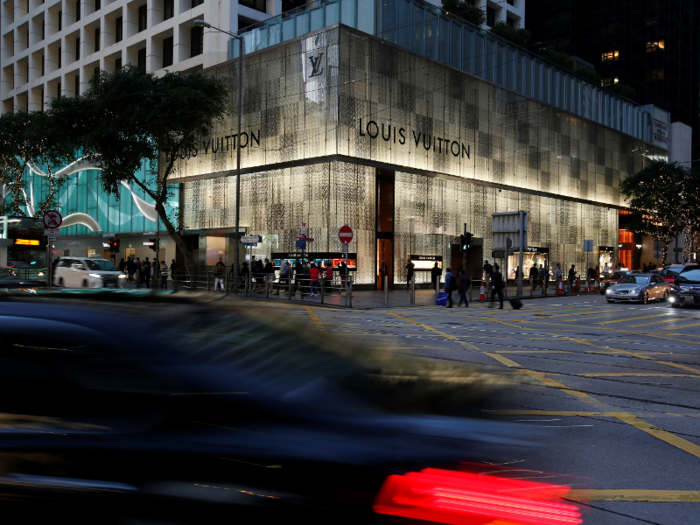 The Landmark is a high-end shopping center in Central, Hong Kong