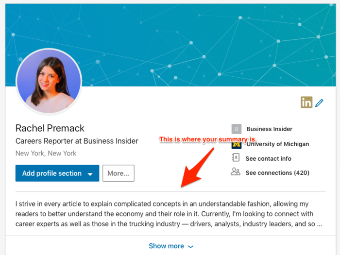 Your LinkedIn summary is one of the first things a recruiter will see