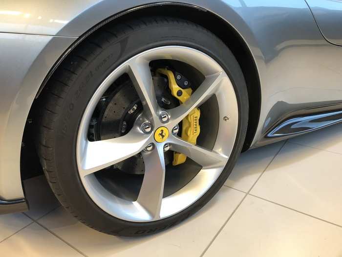 Some massive wheels, massive brake discs, and massive calipers.