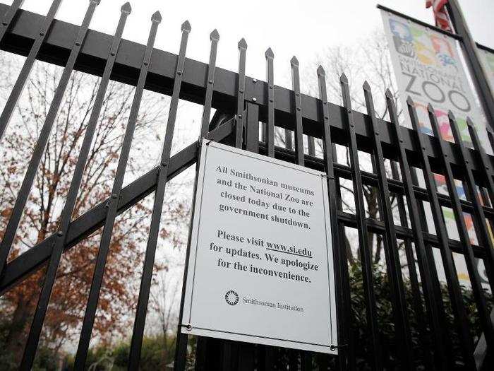 The National Zoo also closed its gates to visitors, though they insisted that "all animals will continue to be fed and cared for."